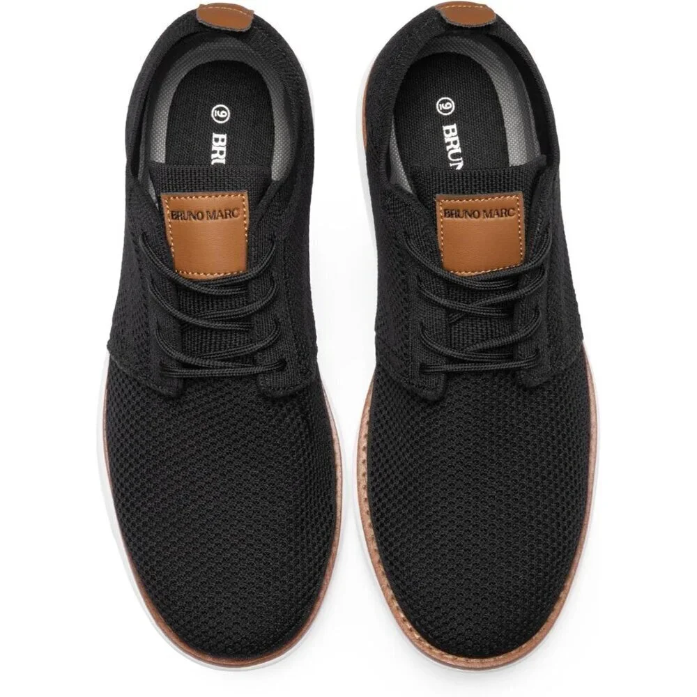 Men's KnitFlex Breeze Mesh Sneakers Oxford Lace-up Lightweight Casual Walking Sh